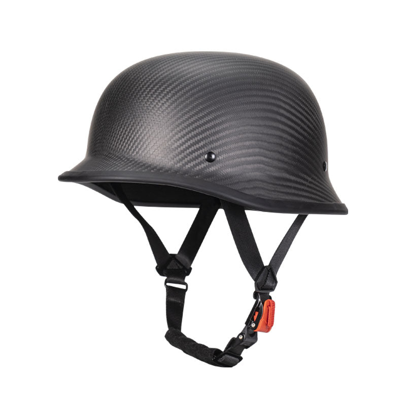 german style motorcycle helmet carbon fiber THETEN Matte Half Helmet, Open Face Motorcyc modern look that stands out Novelty German- Grey Carbon Fiber